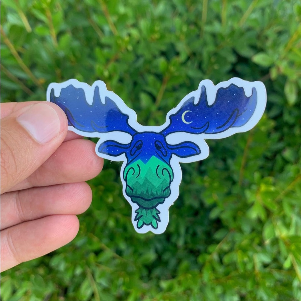 Moose outdoors sticker